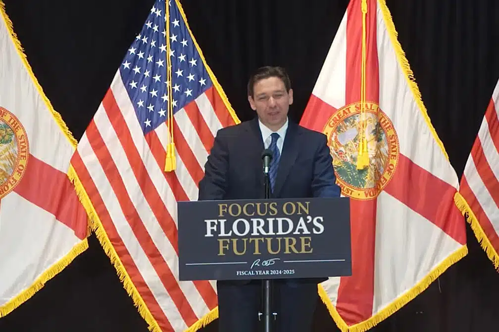 Governor Ron DeSantis's recent unveiling of the state's transportation budget for the fiscal year 2024-2025.