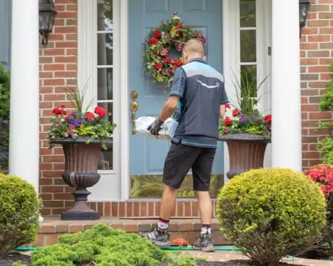 Amazon Delivery Employee Delivers Package to Home