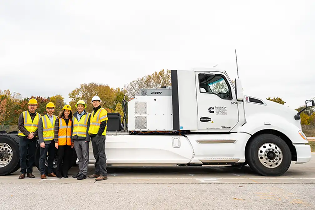 An electric semi in Indiana completed the first wireless charge at highway speeds, marking a major step toward on-the-road charging for future heavy-duty trucks.