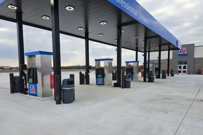 TA Express travel center now open in South Coffeyville, Oklahoma, adding truck parking, diesel fuel lanes, food options, and amenities along U.S. Highway 169.