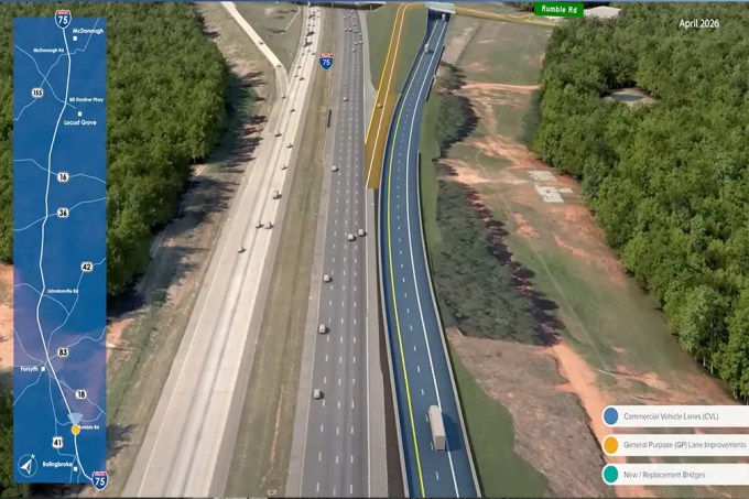 Georgia advances truck-only lanes on I-75, with 41 miles planned to separate trucks from traffic and improve safety, travel times, and freight flow.