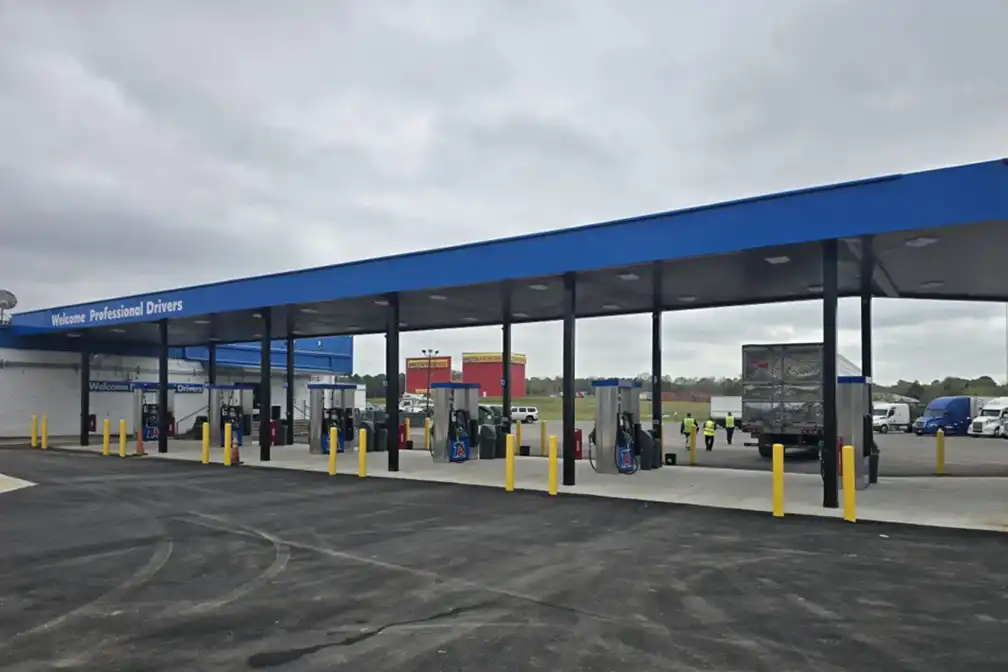TA Robertsdale is now open on I-10 in Alabama with 178 truck parking spaces, diesel fueling, truck service, showers, and dining options.