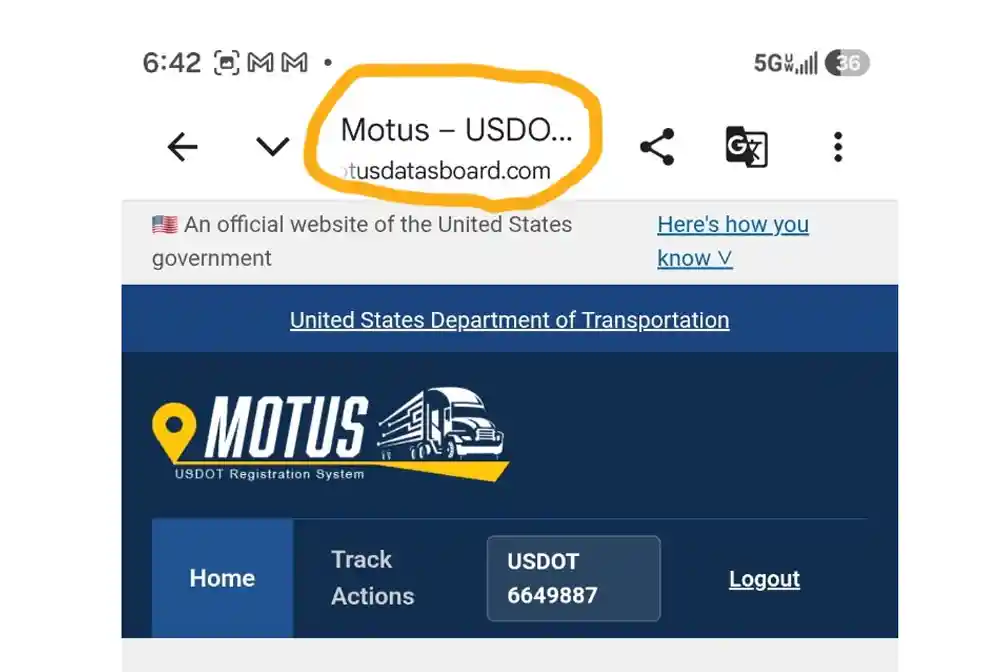 FMCSA warns carriers about fake Motus emails and websites that claim a required update is needed, raising fraud risks for motor carriers and owner-operators.